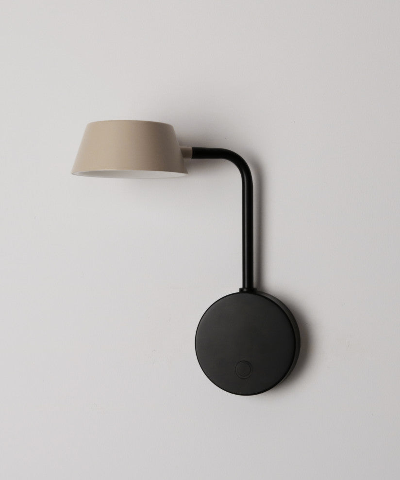 OLO Arm Wall Lamp, Black/Oatmeal