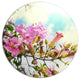 Pink Flowers In Hawaiian Garden, Flower Large Disc Metal Wall Art, 36"