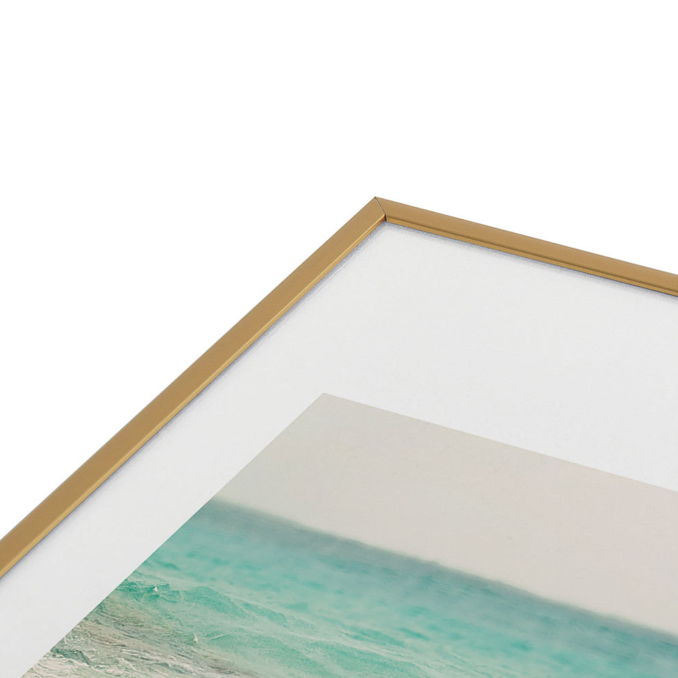 Bree Madden Ombre Beach Metal Framed Art Print