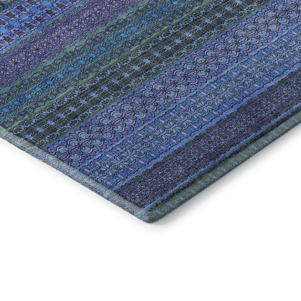 Premium Machine Washable Mayfield AMF527 Blue 5' x 7'6" Rug