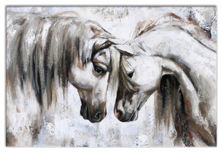 Nuzzling Horses 36 x 24 Canvas Wall Art