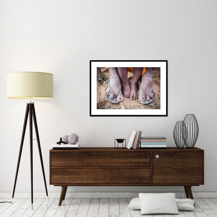 "Mother And Child" Framed Digital Print by Piyush Goswami, 44x32"