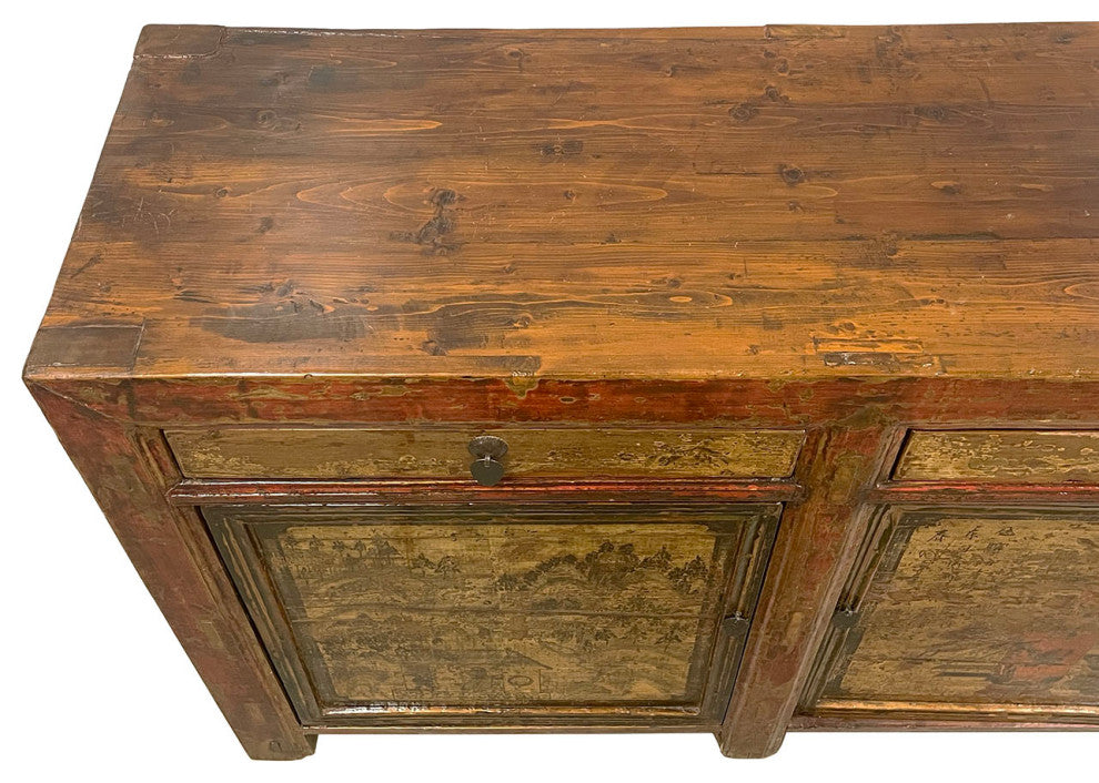 Consigned Late 19th Century Antique Chinese Mongolia Credenza, Sideboard, Buffet