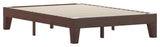 Evelyn Wood Platform Bed with Wooden Support Slats, No Box Spring Required, Walnut, Full