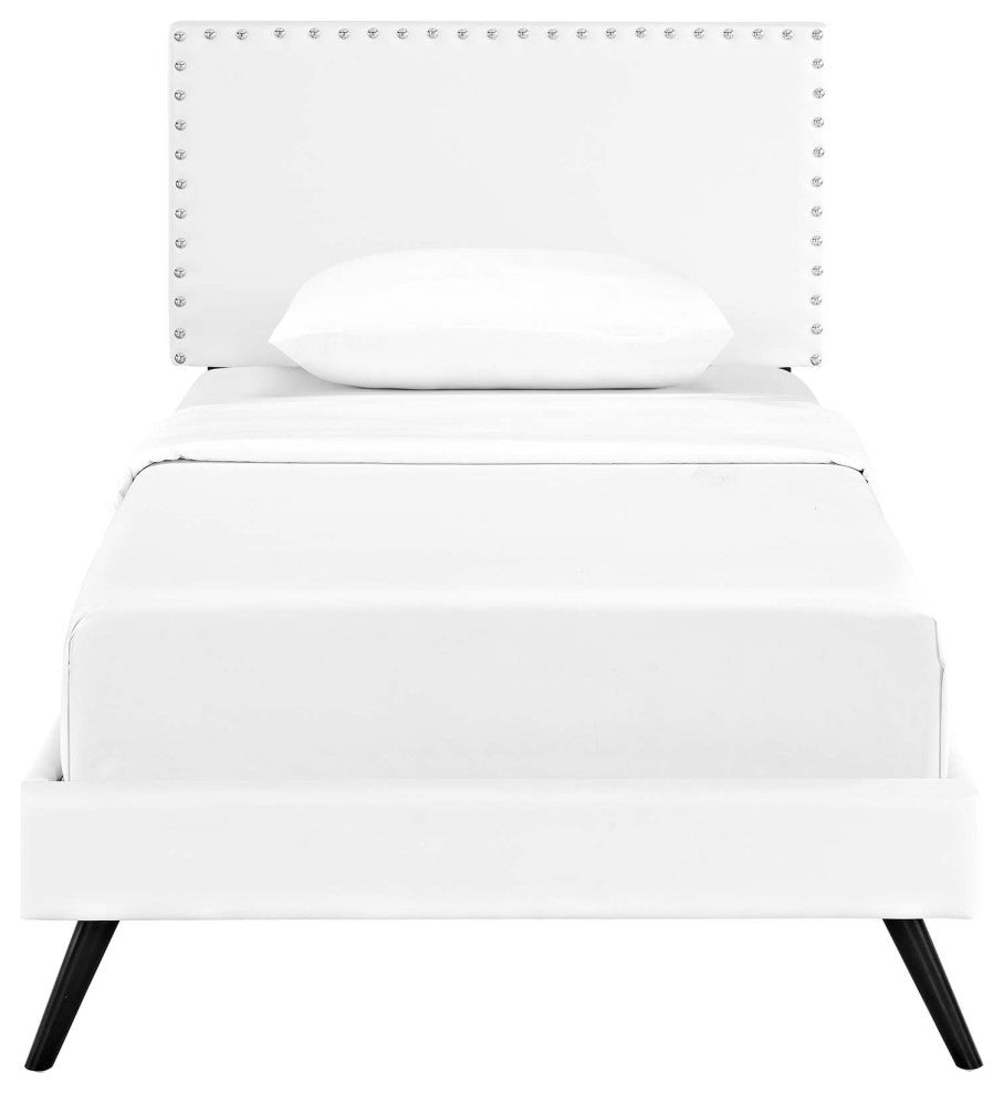 Macie Twin Platform Bed with Round Splayed Legs