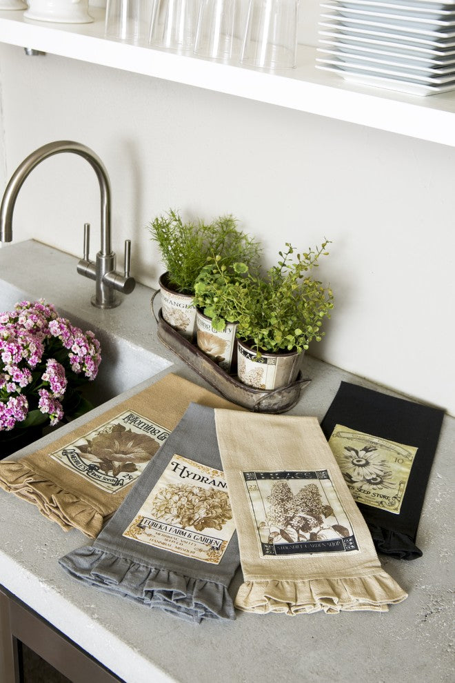 Vintage Garden 18x26 Tea Towel