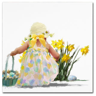 The Macneil Studio 'Easter Egg Hunt' Canvas Art, 24"x24"