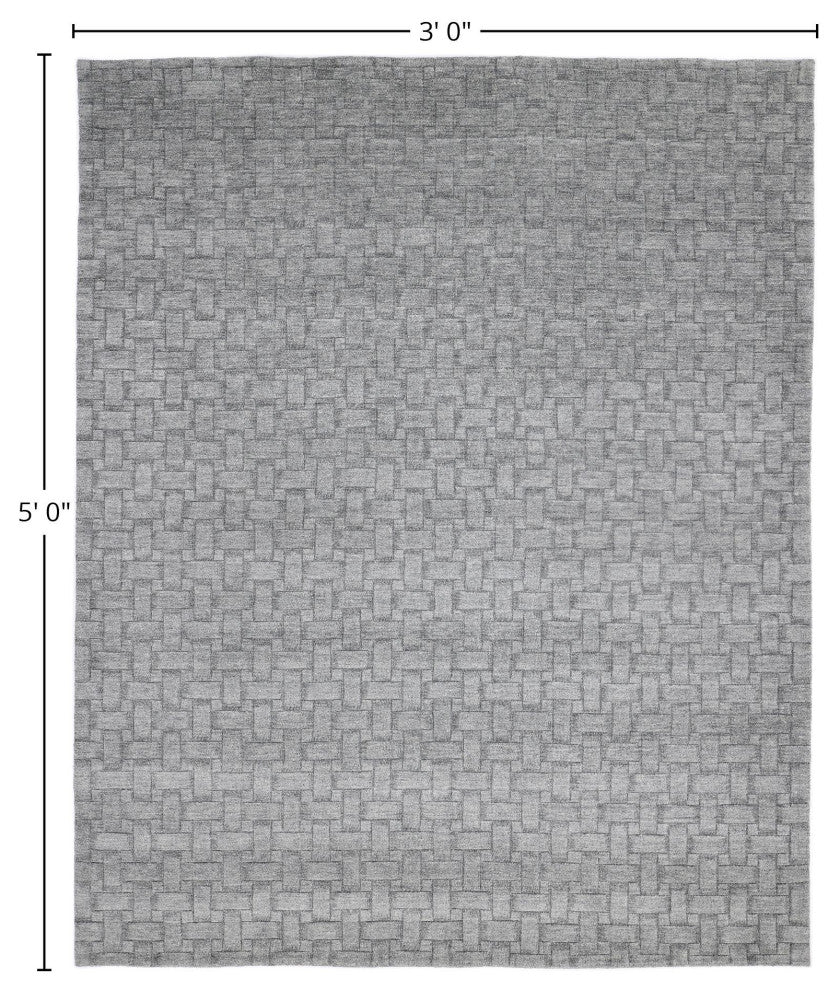 Peyton One-of-a-Kind Handmade Area Rug Gray, 3' 0'' x 5' 0''