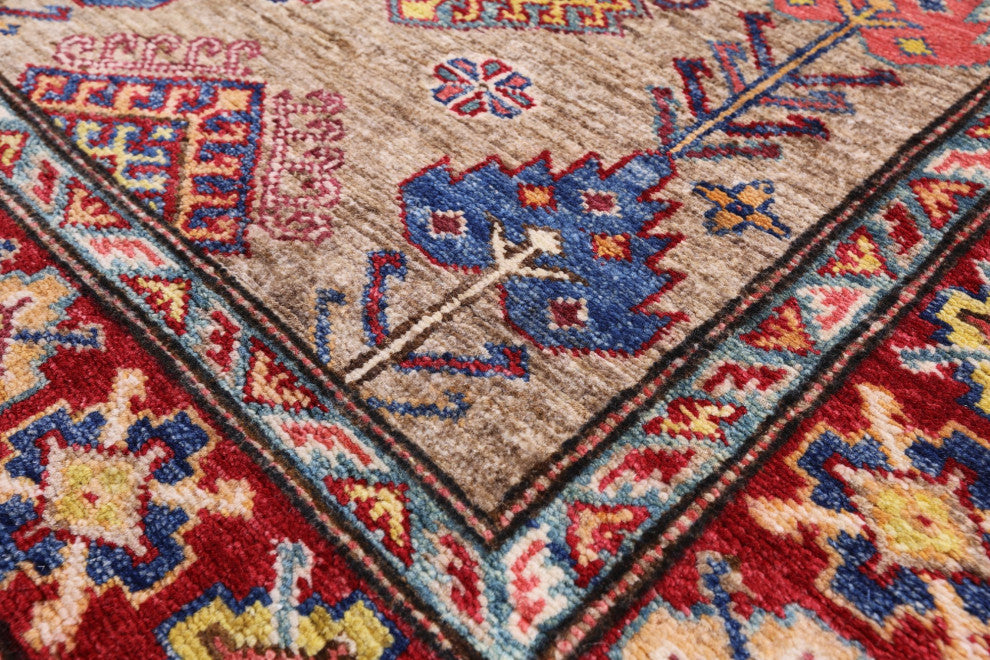 2' 6" X 10' 1" Super Kazak Hand Knotted Wool Runner Rug Q7495