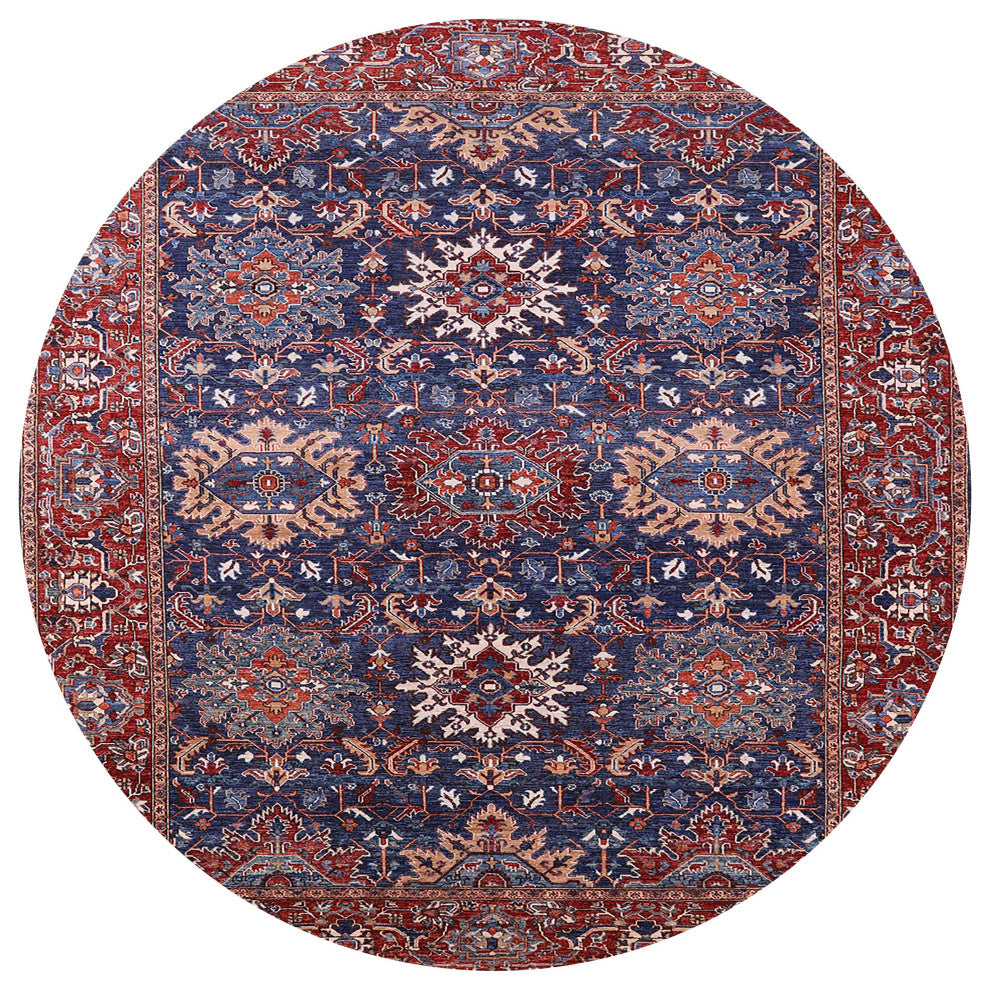 Ahgly Company Indoor Round Mid-Century Modern Area Rugs, 7' Round