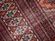 Handmade Vintage Uzbek Bukhara distressed Rug, 2.4'x4.3', 75cmx132cm 1960s