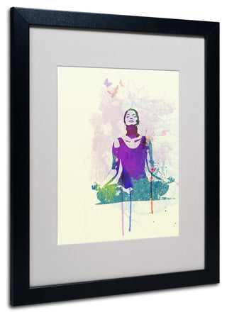 'Meditating Mind' Matted Framed Canvas Art by Naxart