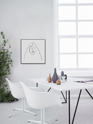 "Front Face" Floater Framed Painting Print on Canvas, 20"x20"