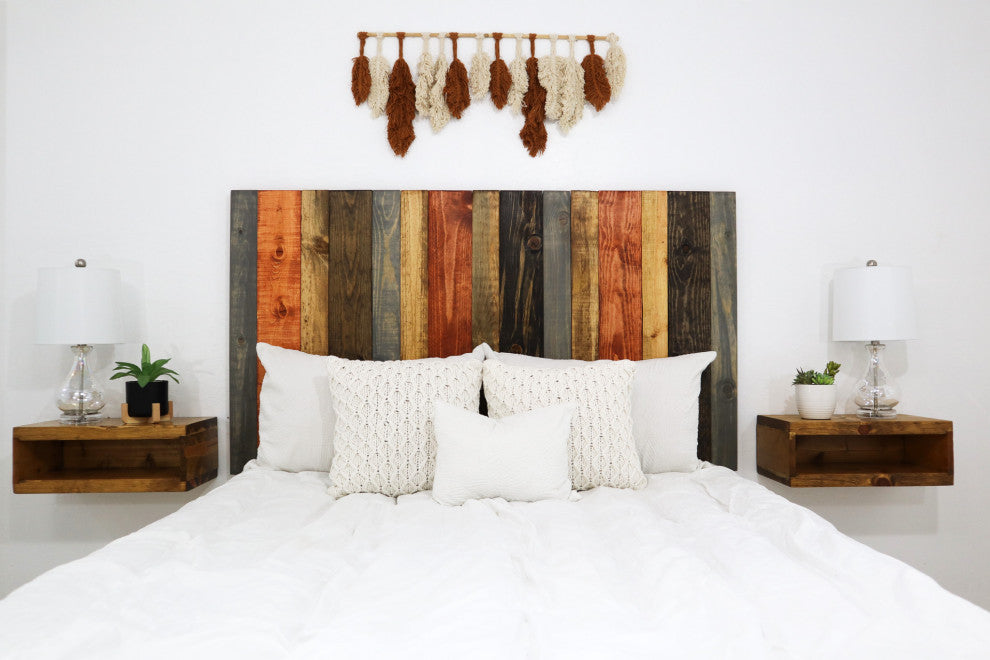 Handcrafted Headboard, Leaner Style, Harvest Mix, Queen