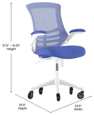 Kelista High-Back  Swivel Ergonomic Executive Office Chair -Blue Mesh