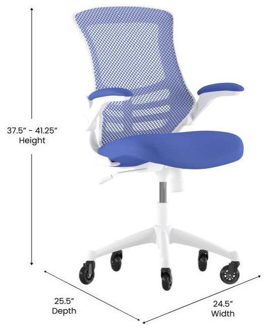 Kelista High-Back  Swivel Ergonomic Executive Office Chair -Blue Mesh