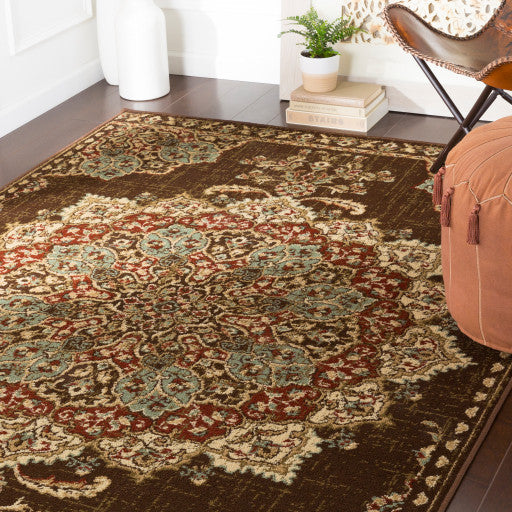 Surya Paramount PAR-1082 7'10"x11'2" Rug, Dark Red/Sage/Dark Brown/Khaki/Beige