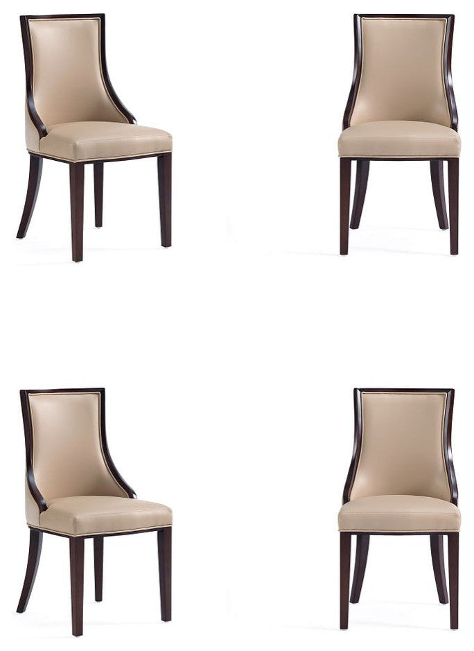 Manhattan Comfort Grand Dining Chairs, Tan, Set of 4