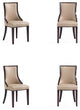 Manhattan Comfort Grand Dining Chairs, Tan, Set of 4