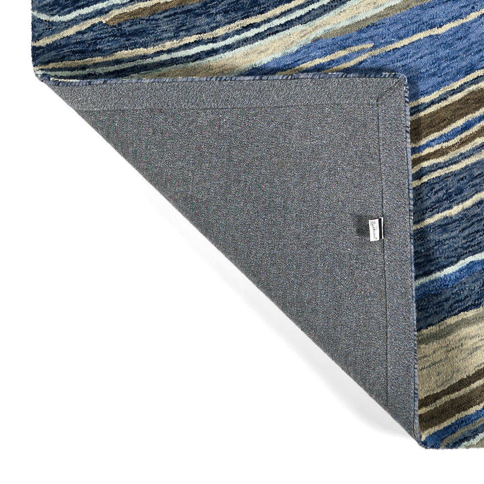 Marble Blue 8' x 11' Rectangle Area Rug