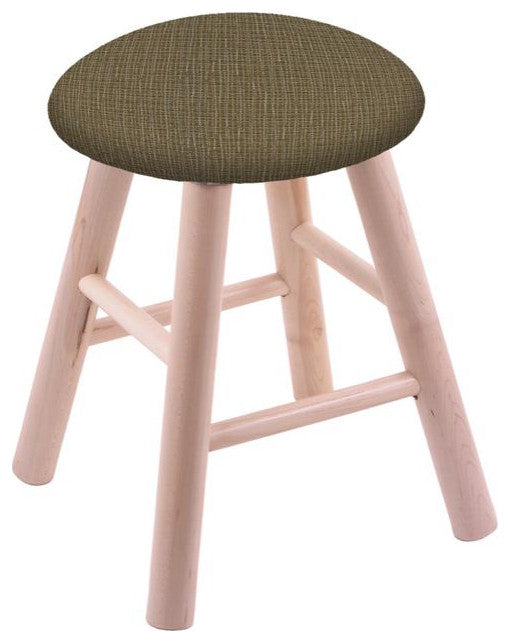 Holland Bar Stool, Maple Round Cushion Vanity Stool, Smooth Legs