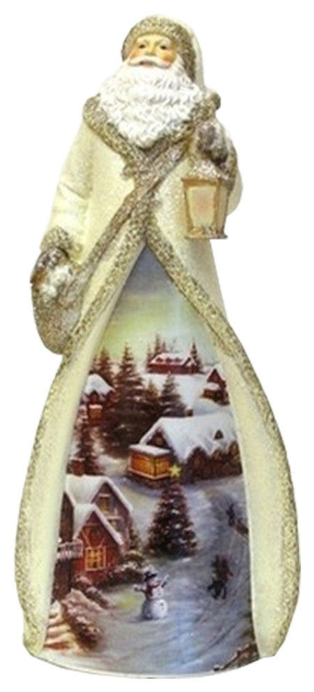 Resin Santa Figure With Led Light Three Styles, Price Each