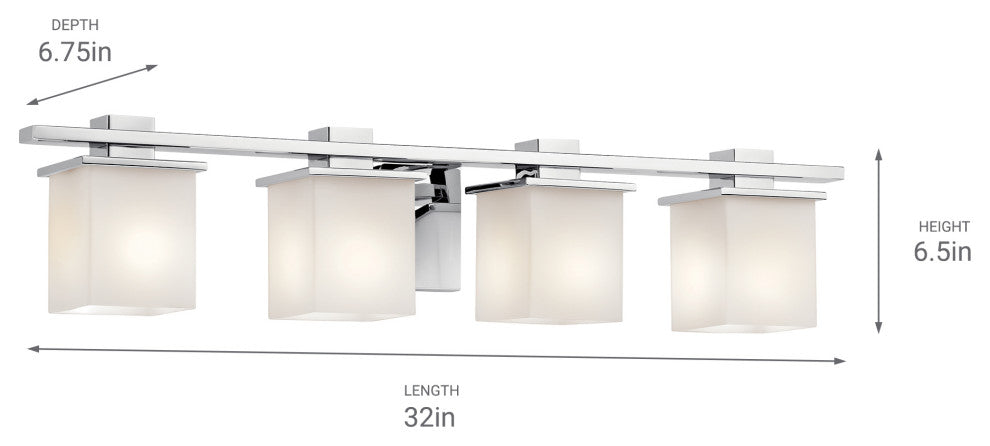 Kichler Tully Bath Light, Chrome, 4