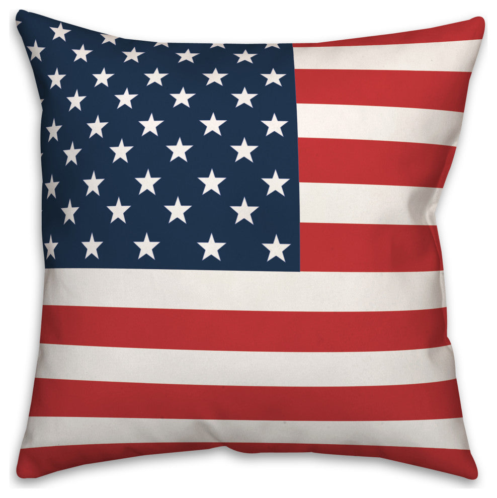 Simple Flag 18x18 Spun Poly Pillow