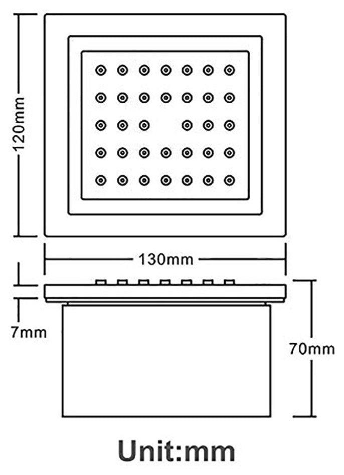 Solid Brass Chrome Square Body Spray Shower Jets- Unit Price