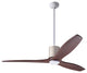 LeatherLuxe Fan, White/Ivory, 54" Mahogany Blade, Wall/Remote Control