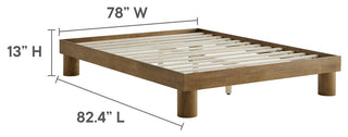 Runa Wood King Platform Bed, French Oak