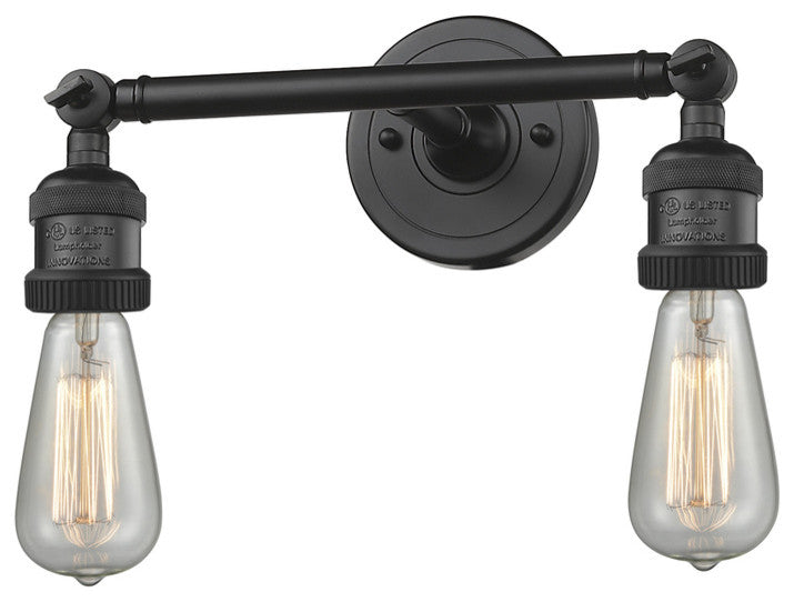 Innovations Lighting 208Nh-Bk-Led 2 Light Dimmable Led Bathroom Fixture