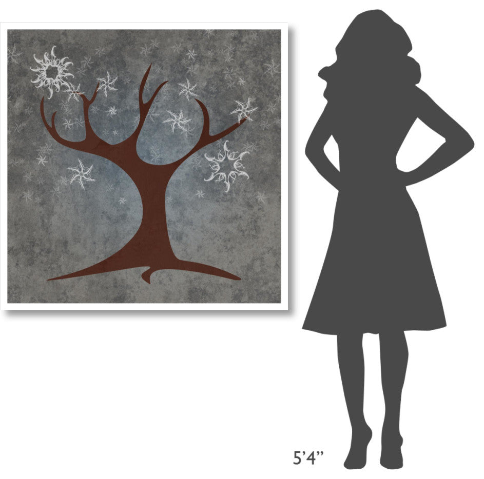 "Tree Winter" Digital Paper Print by BG.Studio, 42"x42"