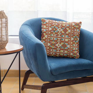 Plutus Multi-Color Morocco Damask Luxury Throw Pillow, 22"x22"