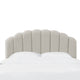 King Headboard, Velvet Light Gray