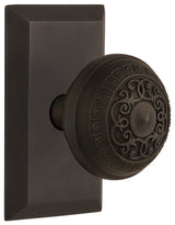 Studio Plate Passage Egg and Dart Door Knob, Oil Rubbed Bronze
