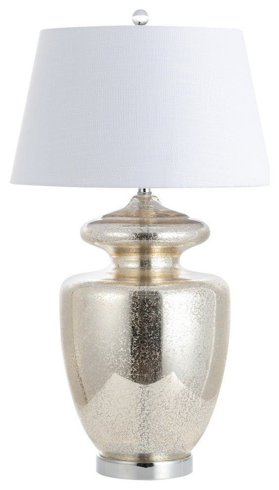 Hughes 31" Glass Table Lamp, Mercury Glass
