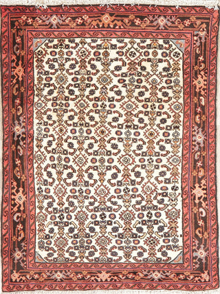 Consigned, Hand-Knotted Persian Oriental Vintage Area Rug, Beige, 4'9"X3'7"
