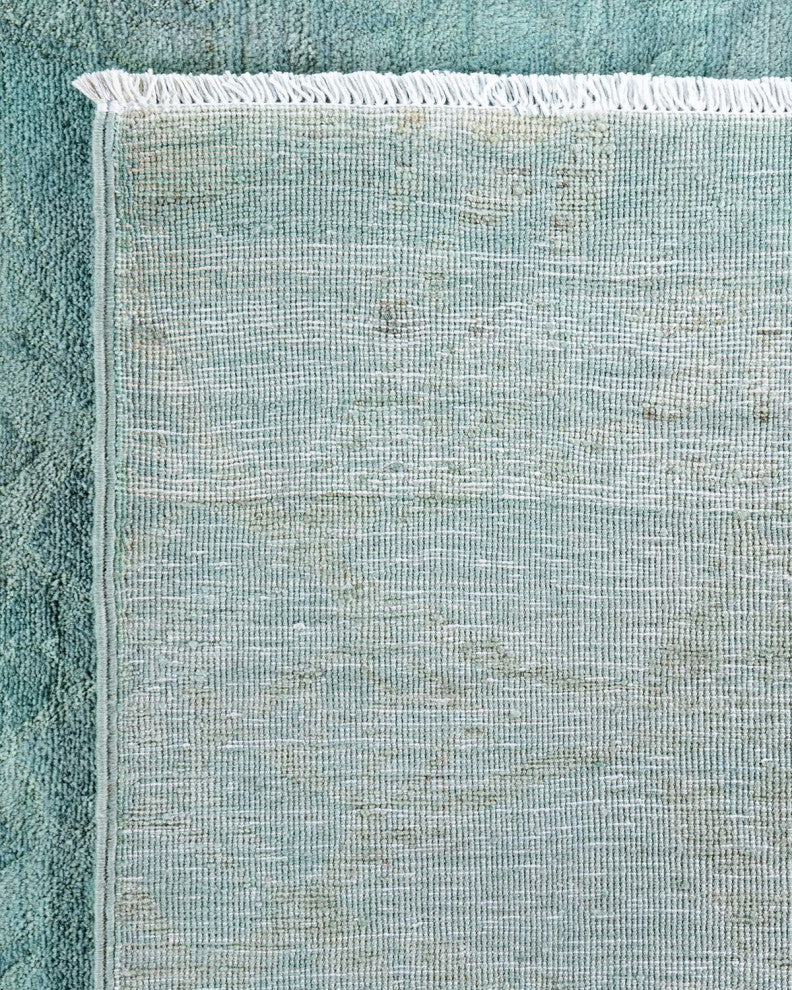 Vibrance, One-of-a-Kind Hand-Knotted Area Rug Blue, 8'2"x9'10"