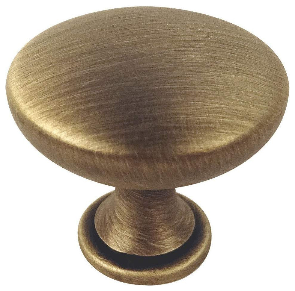 [10-PACK] Cosmas 5305BAB Brushed Antique Brass Round Cabinet Knob