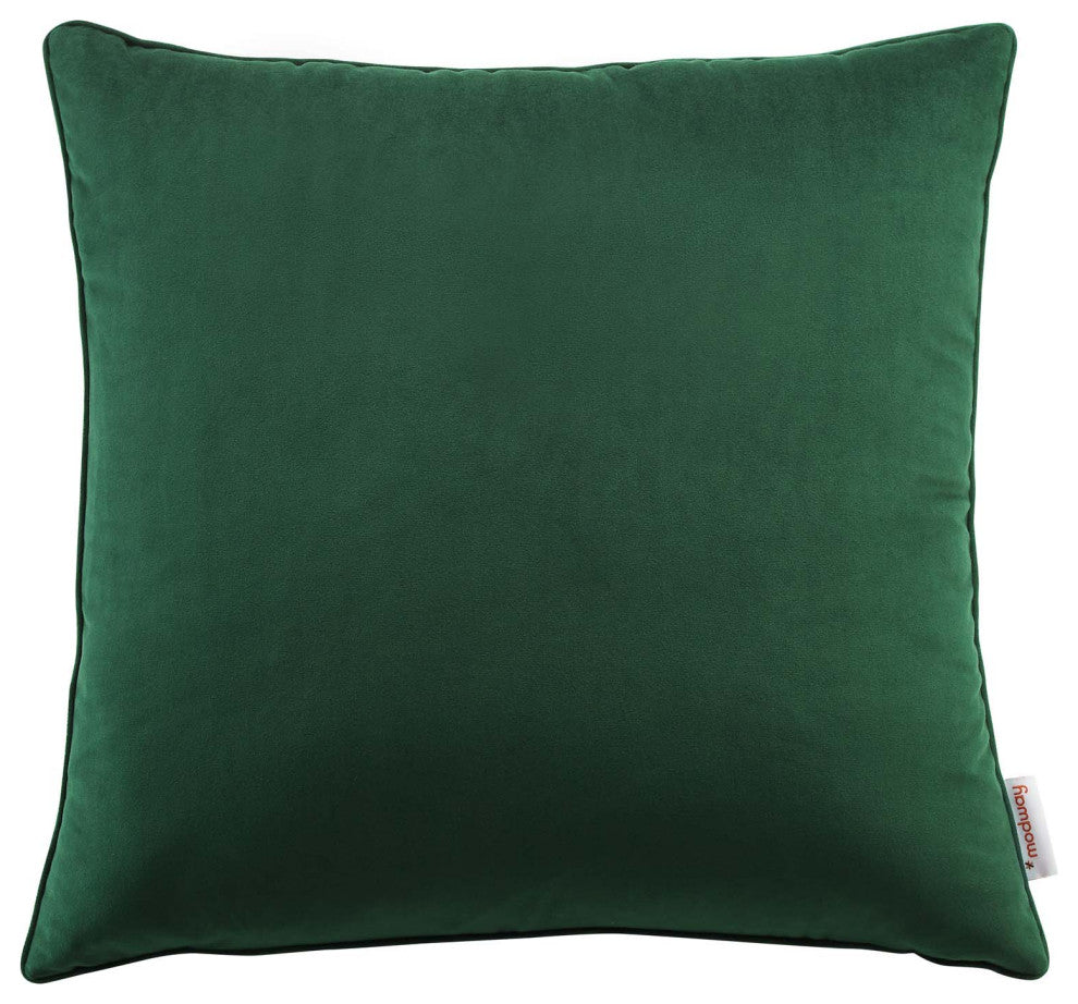 Enhance 20" Performance Velvet Throw Pillow EEI-4699-GRN