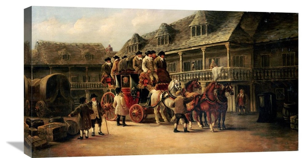 "Boarding The Coach To London" Artwork, 30" x 16"