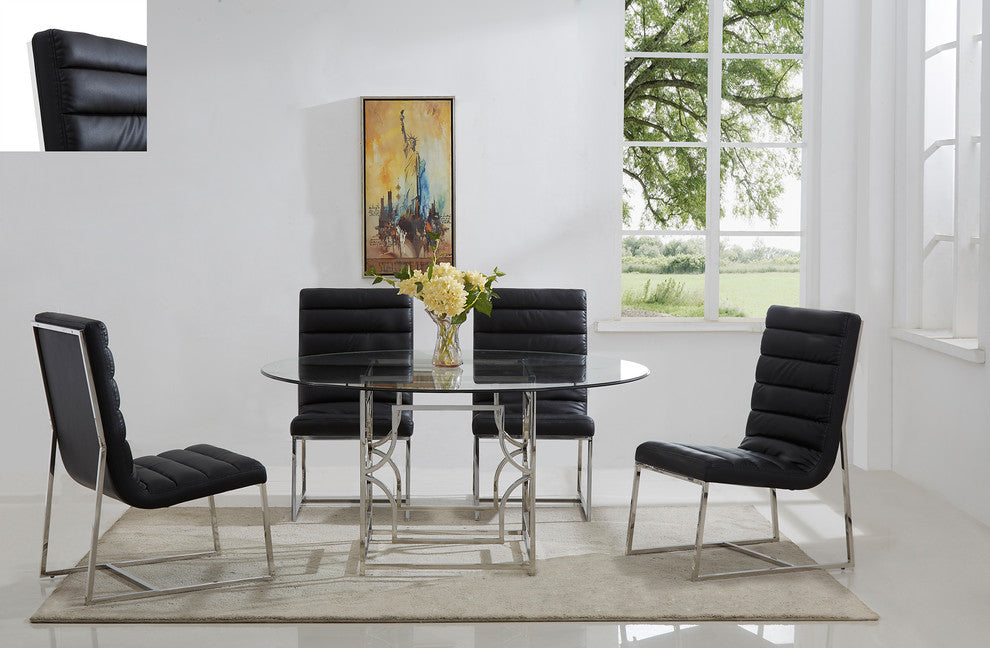 Alexis 60" Round Dining Table, Silver