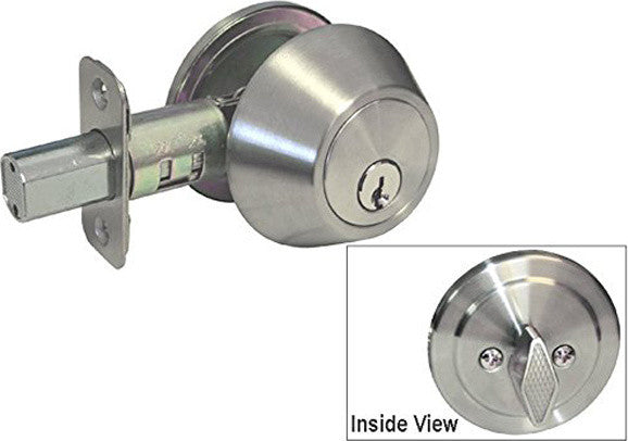 Oval Door Knob, Satin Nickel, Deadbolt