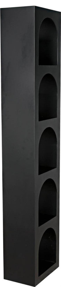 Matte Black Metal Traditional Floor Lamp