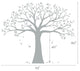 Family Tree Wall Decal, Black, Small 95"x80"