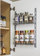 Hardware Resources DMS3-R 3"D 11 Inch Tall Door Mounted Spice - Chrome