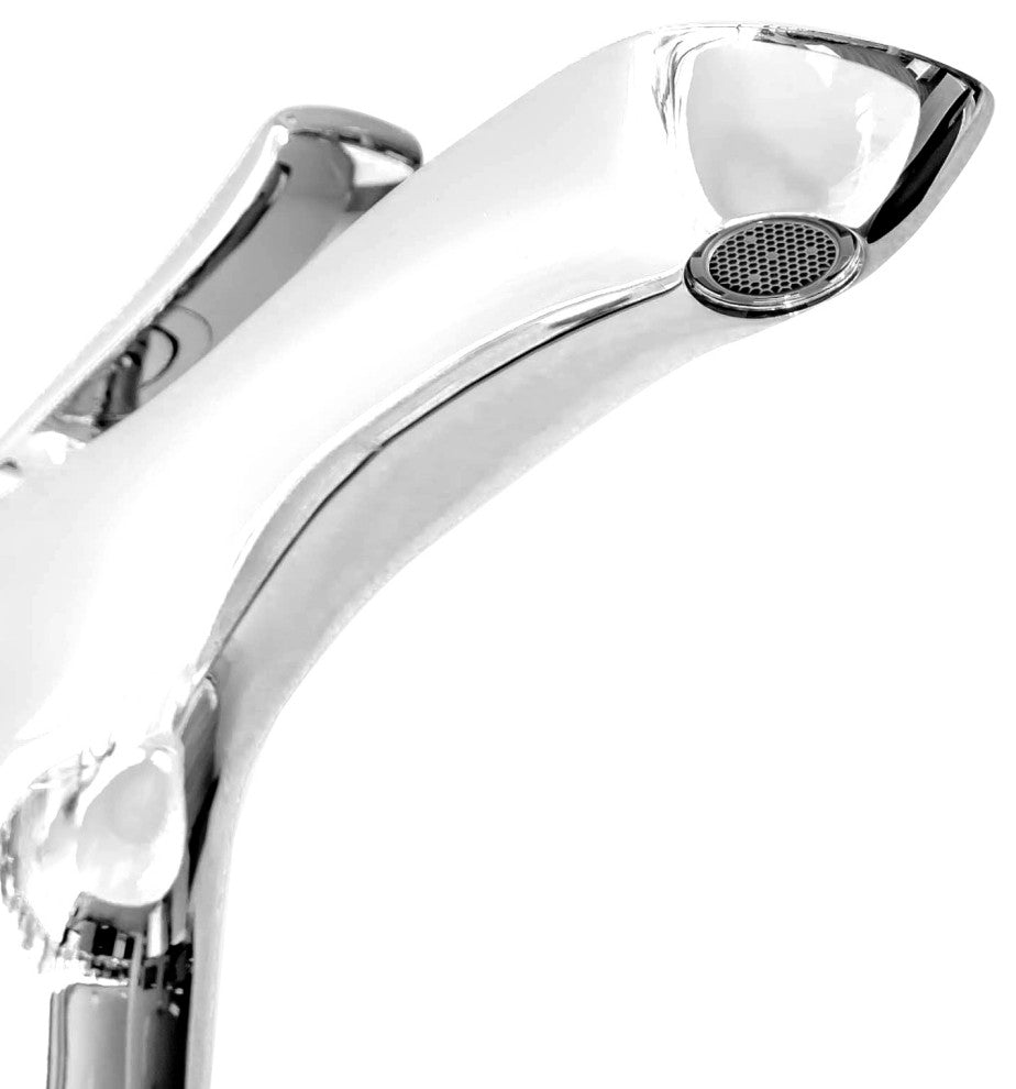 SevenFalls 8047 Single Handle Floor Mounted Tub Filler with Handheld Shower