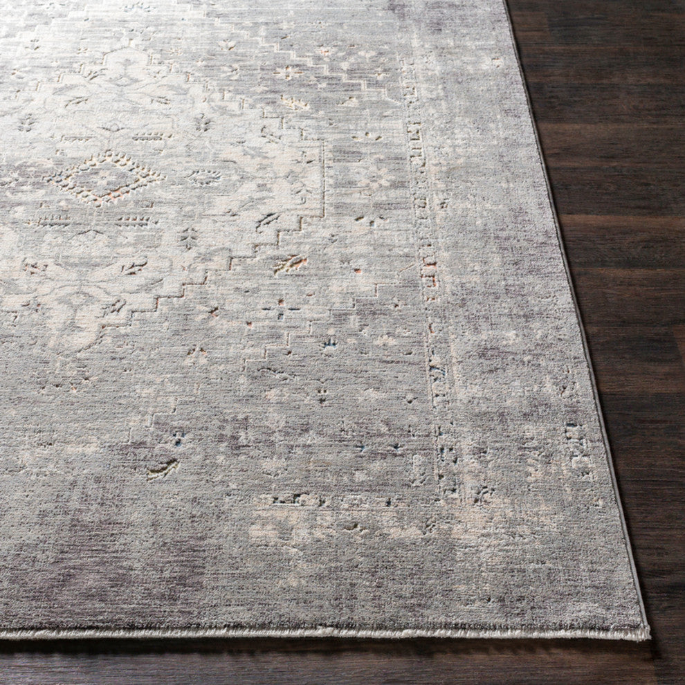 Surya Presidential PDT-2311 5'x8'2" Rug, Gray/Ivory/Butter/Pale Blue/Blue/Lime