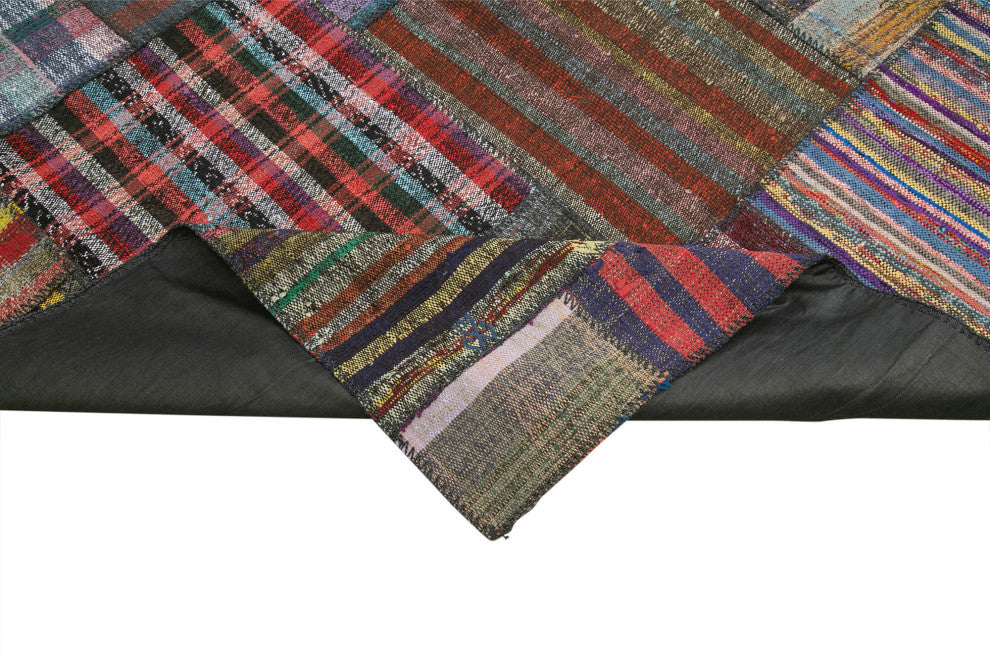 Rug N Carpet - Handmade Turkish 10' 9'' x 13' 3'' Tribal Patchwork Kilim Rug